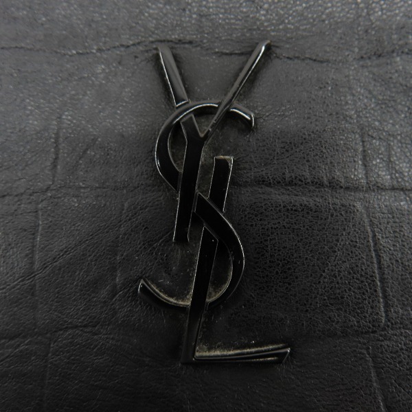 実際に弊社で買取させて頂いたSAINT LAURENT PARIS/サンローランパリ クロコ型押しレザー クラッチバッグ/タブレットホルダー 485628の画像 4枚目