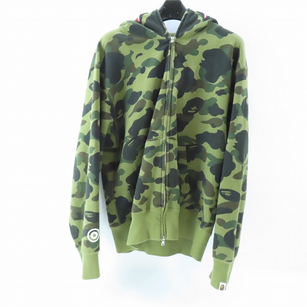 実際に弊社で買取させて頂いたA BATHING APE/アベイシングエイプ CAMO SHARK FULL ZIP HOODIE/カモ シャークパーカー 001ZPK302007L/M