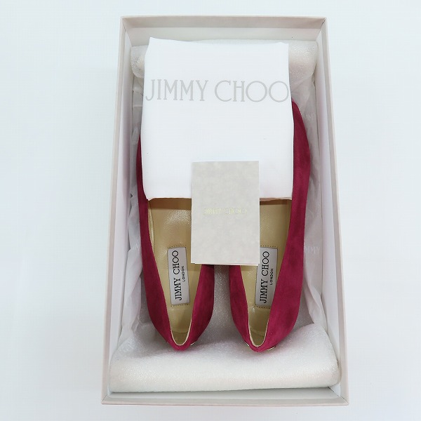 実際に弊社で買取させて頂いたJIMMY CHOO/ジミーチュウ GAZE FLAT スエード フラットパンプス /36の画像 8枚目