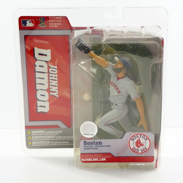 実際に弊社で買取させて頂いた 【未開封】McFARLANE/マクファーレン ボストン・レッドソックス #18 JOHNY Damon ジョニー・デイモン グレー フィギュア