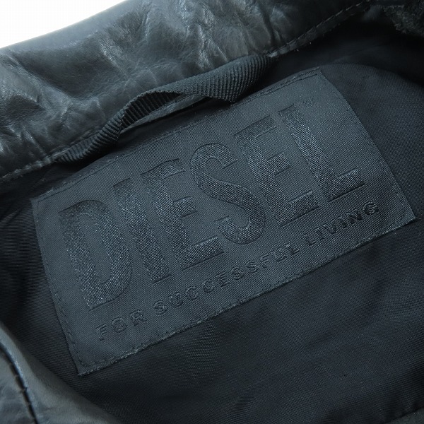 実際に弊社で買取させて頂いたDIESEL/ディーゼル カウハイド/レザー 半袖 シャツジャケット/Sの画像 2枚目