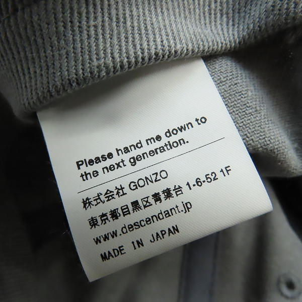 実際に弊社で買取させて頂いたDESCENDANT/ディセンダント 20AW TEAM COLLEGE CAP/キャップ Fの画像 6枚目