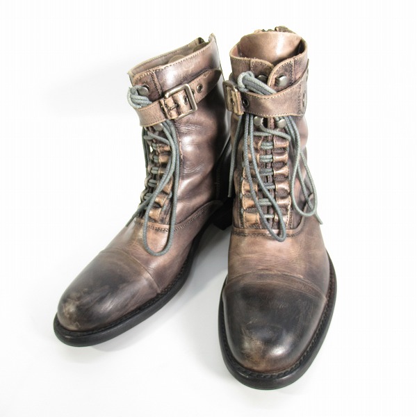 実際に弊社で買取させて頂いたalfredoBANNISTER/アルフレッドバニスター レースアップ/バックジップ ブーツ 5221005005/40