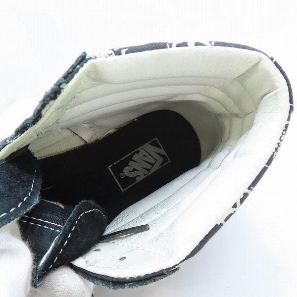 実際に弊社で買取させて頂いたVANS/バンズ SK8-HI/スケートハイ スカル/スエード/内レザー ハイカットスニーカー T375/8.5の画像 4枚目