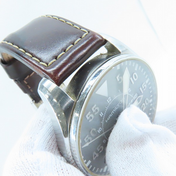 実際に弊社で買取させて頂いたHAMILTON/ハミルトン カーキ パイロット デイデイト 自動巻き H647150の画像 4枚目