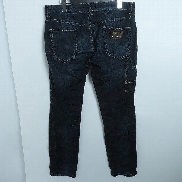 実際に弊社で買取させて頂いたDOLCE&GABBANA/ドルチェ&ガッバーナ 14GOLD メタルロゴプレート ペインター デニムパンツ/ジーンズ G3FFLP/G8I36/50の画像 1枚目