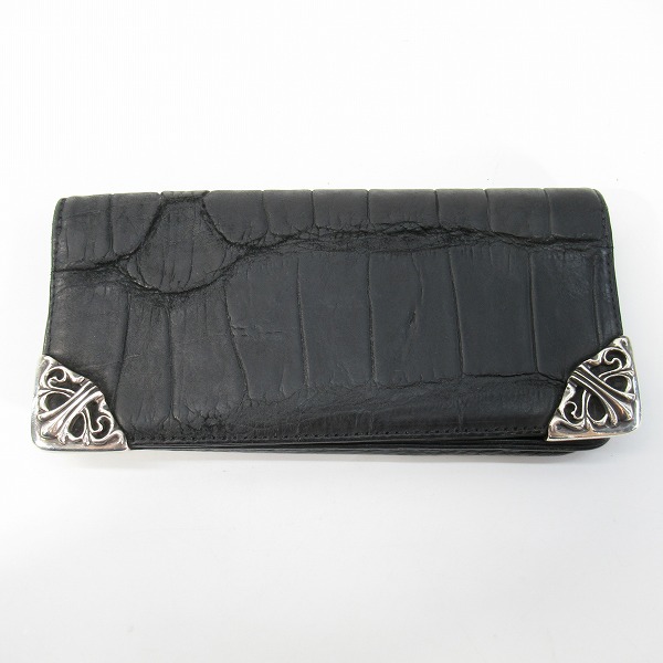 実際に弊社で買取させて頂いたCHROME HEARTS/クロムハーツ シングルフォールド ロングウォレット/長財布の画像 1枚目