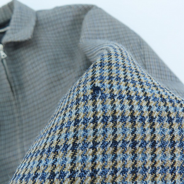 実際に弊社で買取させて頂いたAURALEE/オーラリー DOUBLE FACE CHECK ZIP BLOUSO/ブルーガンクラブチェックブルゾン・ジャケットA9AB02BN/4の画像 6枚目