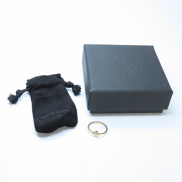 実際に弊社で買取させて頂いたCHROME HEARTS/クロムハーツ 22K バブルガムリング ｗ/CHプラス w/1ダイヤ 11.5号の画像 9枚目
