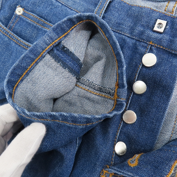 実際に弊社で買取させて頂いた【JPタグ】DIOR HOMME/ディオールオム ATELIERロゴ インディゴデニムパンツ 863DS06K0573/30 の画像 6枚目