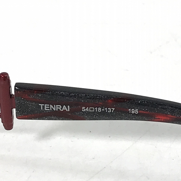 実際に弊社で買取させて頂いたLess than human/レスザンヒューマン TENRAI メガネフレーム アイウェア ブラック×レッド　の画像 5枚目
