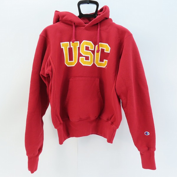 実際に弊社で買取させて頂いたChampion/チャンピオン USC REVERSE WEAVE sweat parka リバースウィーブ スウェット パーカー 赤単タグ 復刻 M