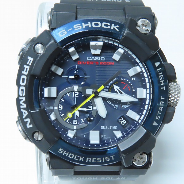 実際に弊社で買取させて頂いたG-SHOCK/Gショック FROGMAN/フロッグマン アナログ 電波ソーラー GWF-A1000C-1AJFの画像 1枚目
