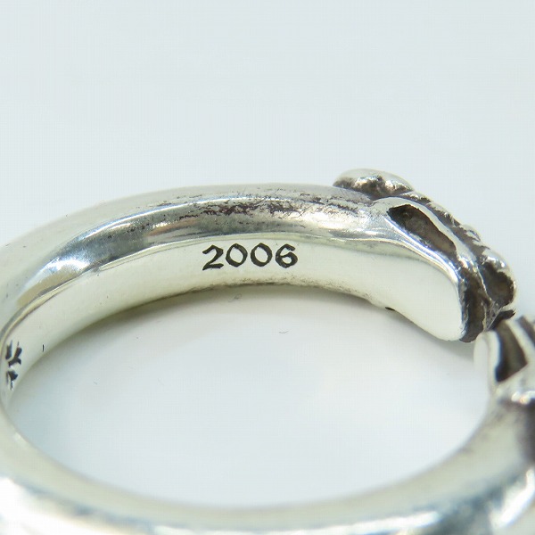 実際に弊社で買取させて頂いたCHROME HEARTS/クロムハーツ DOUBLE DOG RING/ダブルドッグ リング/16号の画像 6枚目