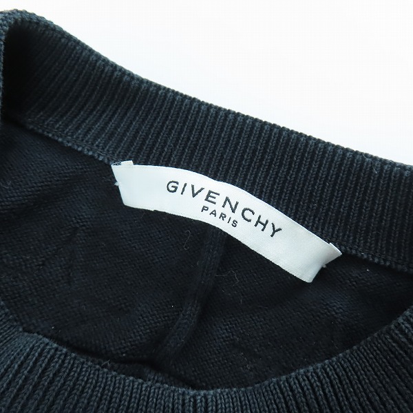 実際に弊社で買取させて頂いた【JPタグ】GIVENCHY/ジバンシィ 18AW STARモチーフ テクニカルニット BM900D4Y0B/Mの画像 2枚目