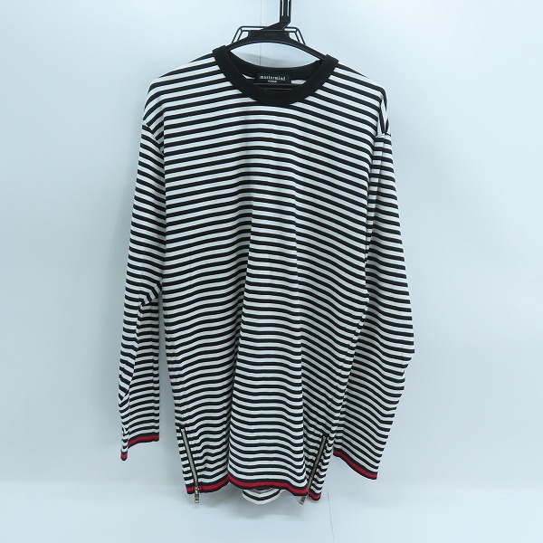 実際に弊社で買取させて頂いたmastermind HOMME ×A-GIRL'S/マスターマインドジャパン 裾ジップ ボーダー柄カットソー 16SSMM-TS33-08/L