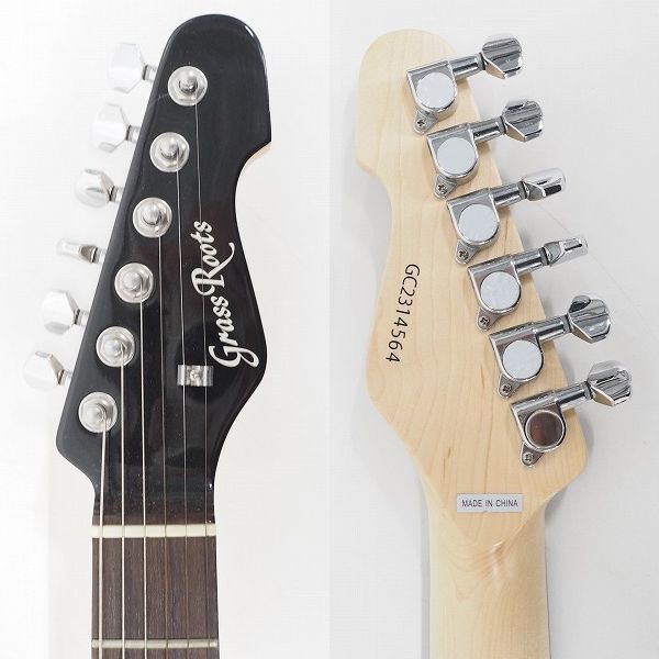実際に弊社で買取させて頂いた★GrassRoots/グラスルーツ  G-THROBBER-DX テレキャスシェイプ コイルタップ搭載 エレキギター ギグケース付の画像 3枚目