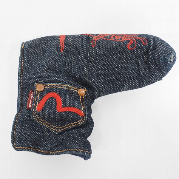 実際に弊社で買取させて頂いたEVISU GOLF/エヴィスゴルフ/エビス デニム ピンタイプ パター用ヘッドカバー 