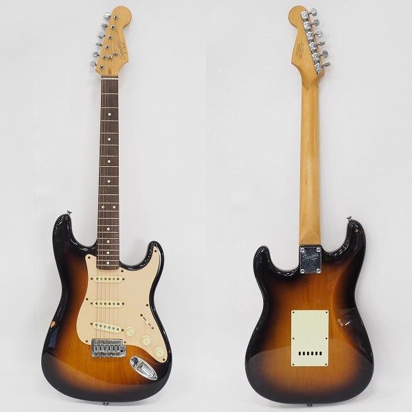 実際に弊社で買取させて頂いた★Squier by Fender/スクワイヤー Strat/ストラトキャスター エレキギター ソフトケース付の画像 1枚目