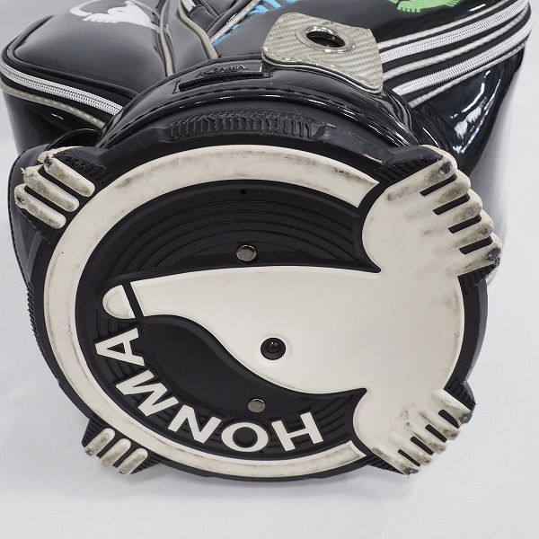 実際に弊社で買取させて頂いたHONMA/ホンマ ゴルフ CB-1728 9型 5分割キャディバッグ エナメル ブラックの画像 8枚目
