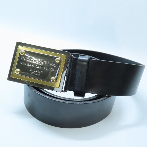 実際に弊社で買取させて頂いたDOLCE&GABBANA/ドルチェアンドガッバーナ/ドルガバ BC2605 プレートバックル ベルト/34