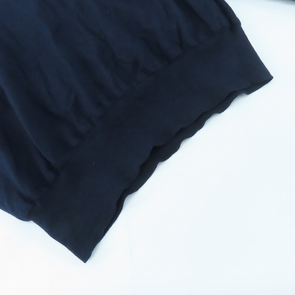 実際に弊社で買取させて頂いたBERLUTI/ベルルッティ レザー切替 カシミア/シルク 襟付きニット 46の画像 6枚目