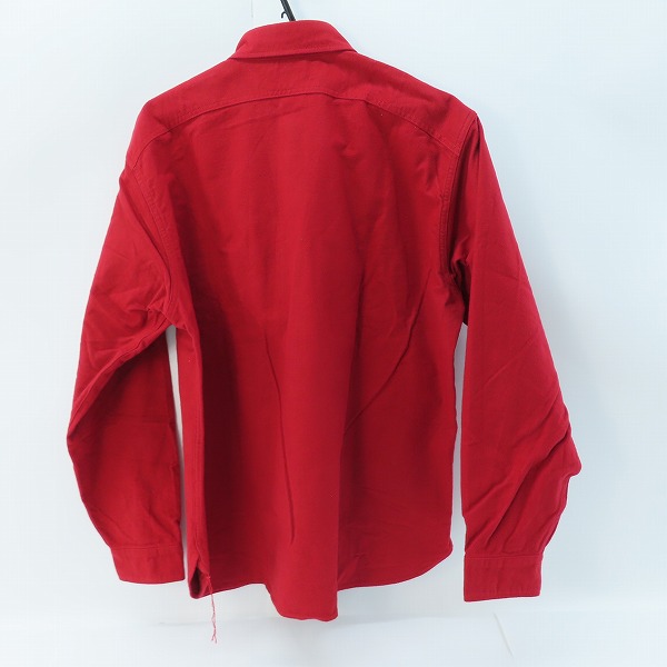実際に弊社で買取させて頂いた【未使用】 SUGAR CANE/シュガーケーン F.ROMANCE 9.5oz HEAVY TWILL with MARBLE BUTTON/ワークシャツ レッド SC28753/XLの画像 1枚目