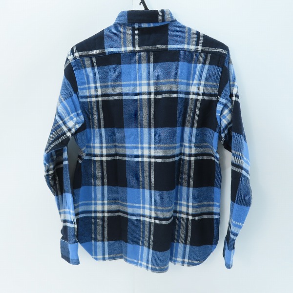 実際に弊社で買取させて頂いた【未使用】 SUGAR CANE/シュガーケーン TWILL CHECK WORK SHIRT/ツイルチェック ワークシャツ/ネルシャツ ブルー SC28740/Mの画像 1枚目