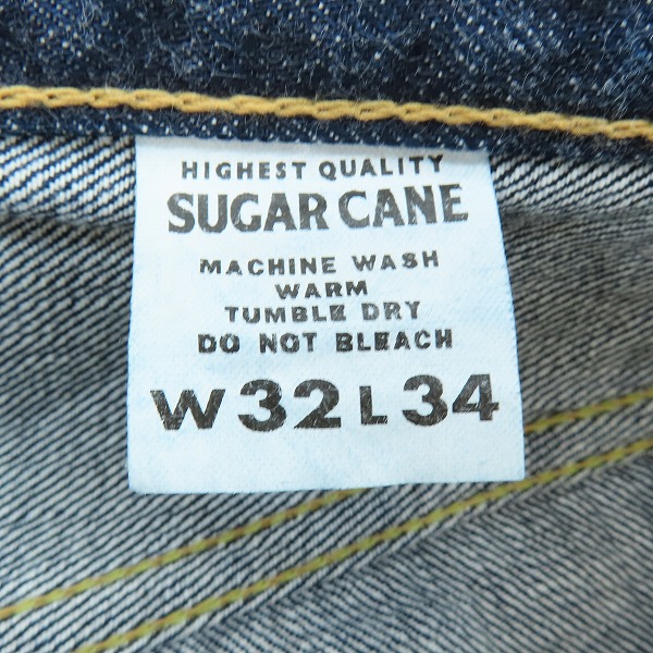 実際に弊社で買取させて頂いたSUGAR CANE/シュガーケーン 1947モデル スリムフィット タイプ3 デニムパンツ SC42014/W32L34の画像 3枚目