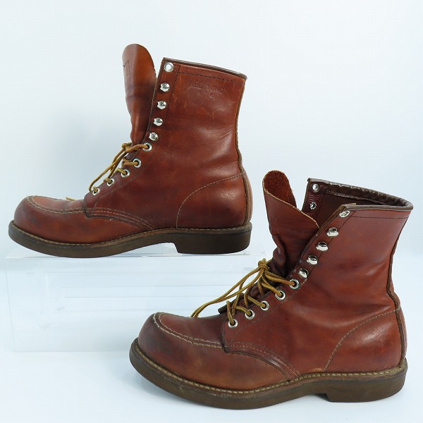 実際に弊社で買取させて頂いた【難有り】RED WING/レッドウィング ビンテージ/80s MADE IN USA 羽タグ 編み上げブーツ 214/9の画像 3枚目