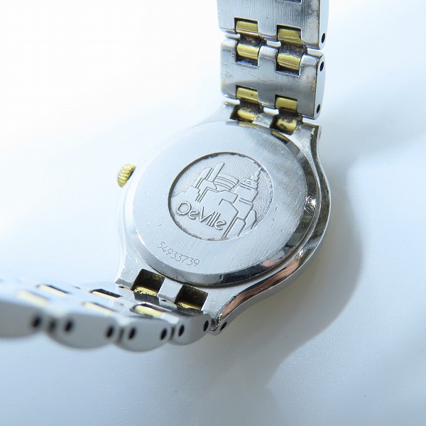 実際に弊社で買取させて頂いたOMEGA/オメガ DeVille デビル SS×YG クオーツ ゴールド文字盤 4260.13の画像 4枚目