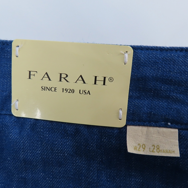 実際に弊社で買取させて頂いた【未使用】FARAH/ファーラー Two Tuck Wide/ツータックワイドパンツ FR0301-W4009/W29L28の画像 2枚目