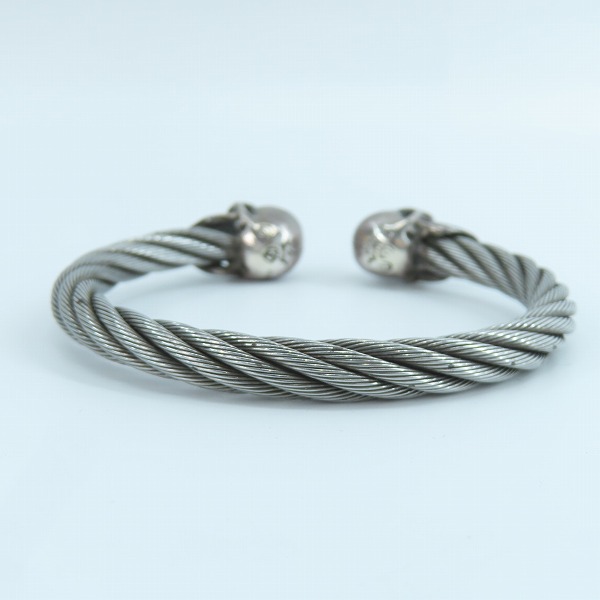 実際に弊社で買取させて頂いた【ギャラ】Gabor/ガボール スカル ステンレス ワイヤー バングル の画像 1枚目