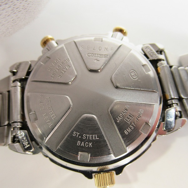 実際に弊社で買取させて頂いたSEIKO/セイコー YACHT TIMER/ヨットタイマー クォーツ メンズ 腕時計 8M37-7000【動作未確認】の画像 4枚目
