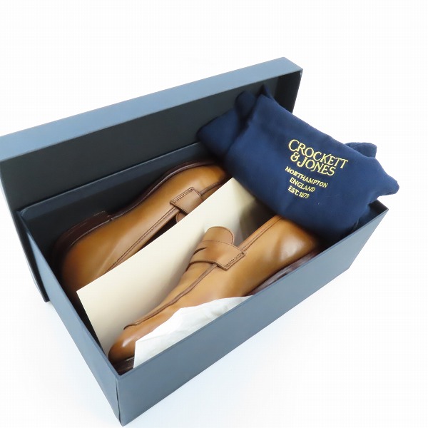 実際に弊社で買取させて頂いたCROCKETT＆JONES/クロケット＆ジョーンズ ハンドグレードライン コインローファー 5749/5.5の画像 8枚目