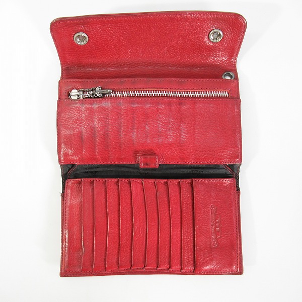 実際に弊社で買取させて頂いた【インボイス原本】CHROME HEARTS/クロムハーツ WAVE/ウェーブウォレット クロスボタン/長財布の画像 3枚目