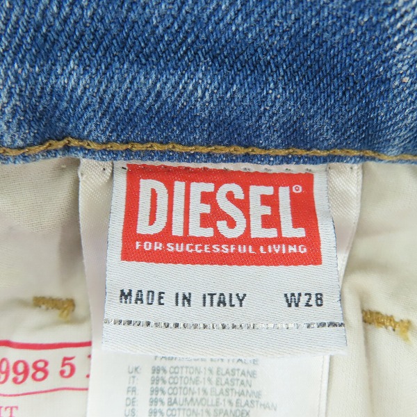 実際に弊社で買取させて頂いた【未使用】DIESEL/ディーゼル 1998 D-BUCK/テーパードデニムパンツ 09H78/28の画像 3枚目