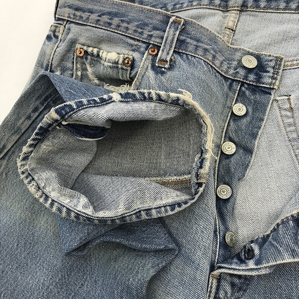 実際に弊社で買取させて頂いたLEVI'S/リーバイス 501 ヴィンテージ 66後期 刻印6 スモールe ボタンフライ デニムパンツ/W38L34の画像 4枚目