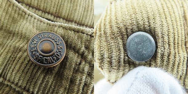 実際に弊社で買取させて頂いたLevis/リーバイス 80s ヴィンテージ 519 刻印536 白タブ コーデュロイパンツの画像 4枚目