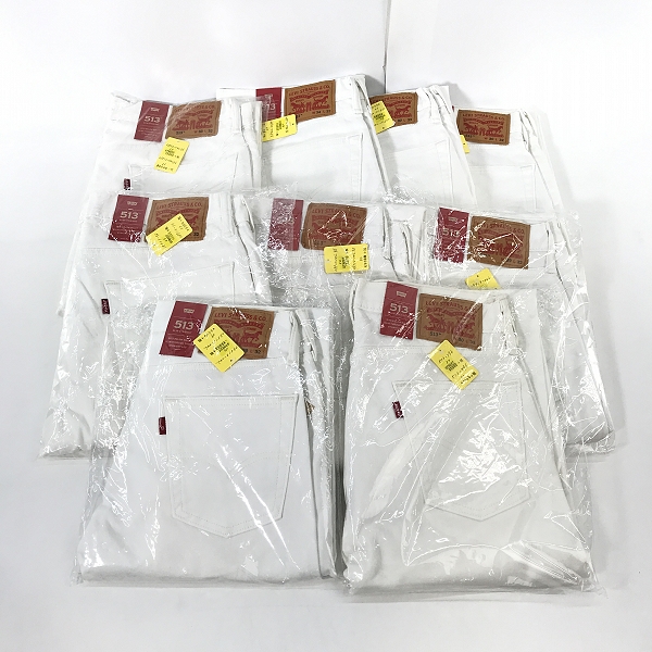実際に弊社で買取させて頂いた【おまとめ/未使用】LEVI'S/リーバイス 513 ホワイト デニムパンツ