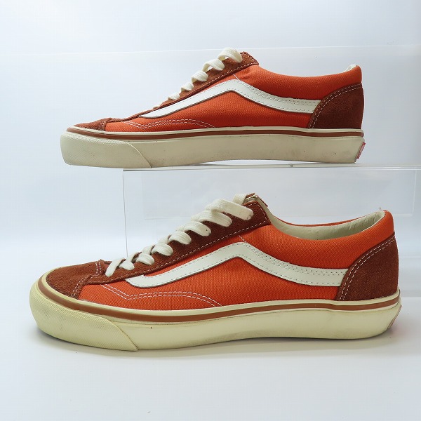 実際に弊社で買取させて頂いたVANS/バンズ オリジナルズ OFF THE WALL/オフ ザ ウォール ローカットスニーカー オレンジ T375/8の画像 3枚目
