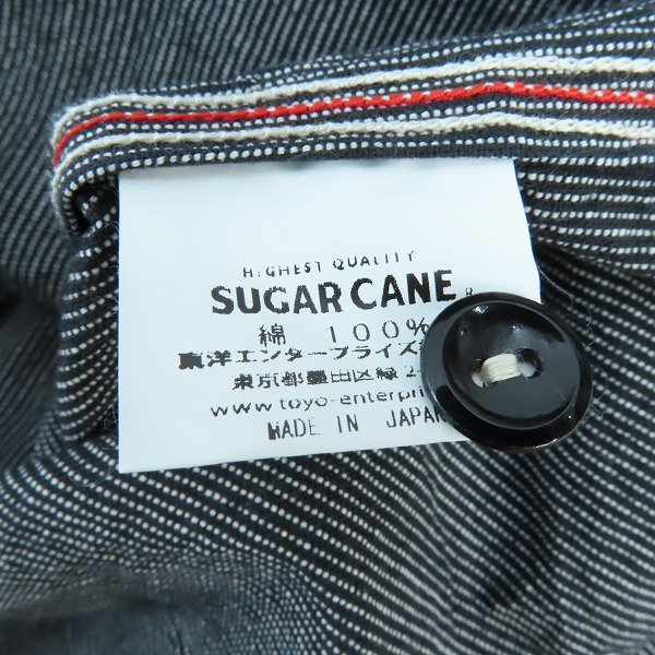 実際に弊社で買取させて頂いた【未使用】SUGAR CANE/シュガーケーン JEAN CORD WORK SHIRT/ワークシャツ ブラック SC25511/Mの画像 3枚目