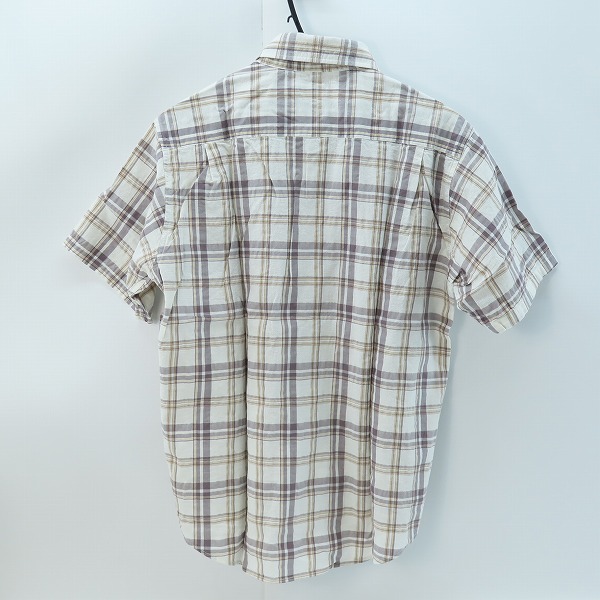 実際に弊社で買取させて頂いた【未使用】 SUGAR CANE/シュガーケーン パナマチェック柄  ボタン シャツ オフホワイト SC38448/Mの画像 1枚目