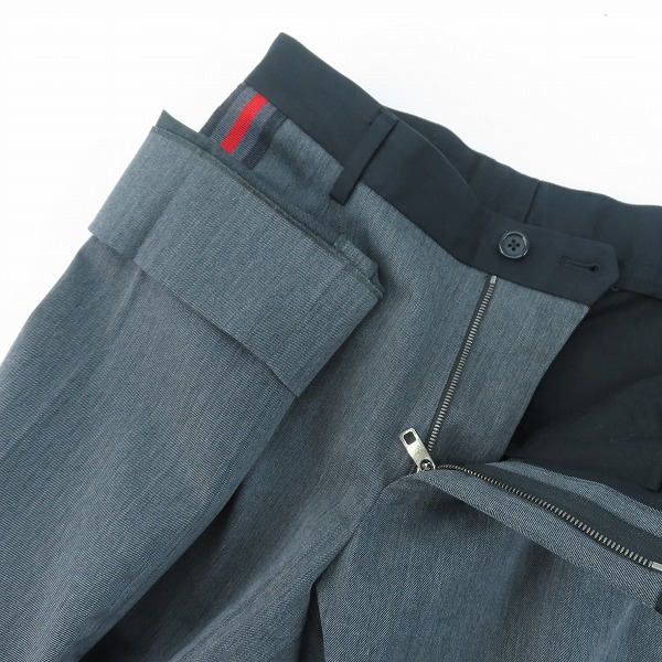 実際に弊社で買取させて頂いた【JPタグ】DOLCE&GABBANA/ドルチェ&ガッバーナ サイドライン ウール/シルク混 パンツ GY98ET FUCDI /44の画像 2枚目