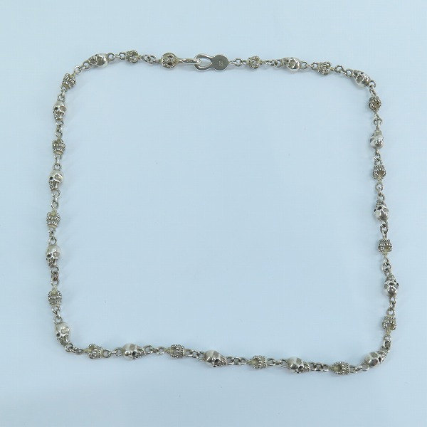 実際に弊社で買取させて頂いた【ギャラ付き】Justin Davis/ジャスティンデイビス SKULL DIVINE/スカルディバイン チェーン SNJ126/40cmの画像 4枚目