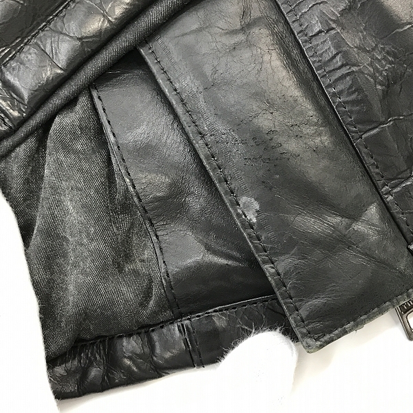 実際に弊社で買取させて頂いたBACKLASH/バックラッシュ ドイツカーフ レザー ジャケット 1364-02/3の画像 5枚目