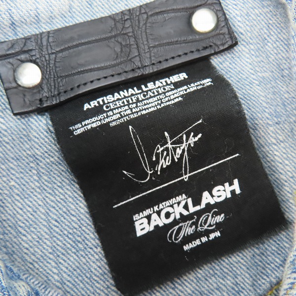 実際に弊社で買取させて頂いたBACKLASH/バックラッシュ THE LINE SVボタン デニムシャツ  T-014/XSの画像 2枚目