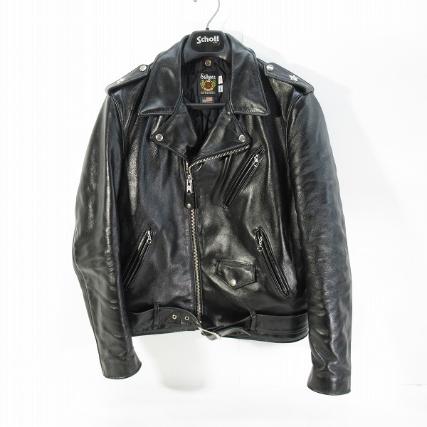 実際に弊社で買取させて頂いたSchott/ショット 613UHT HORSEHIDE ONE STAR/ホースハイドワンスター ライダースジャケット 7416/42