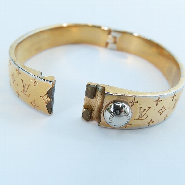 実際に弊社で買取させて頂いたLOUIS VUITTON/ルイヴィトン カフ ナノグラム ブレスレット M00253の画像 9枚目