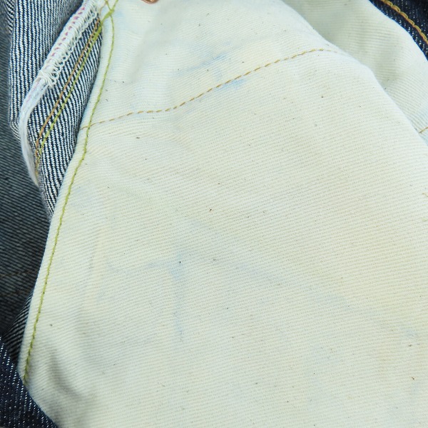 実際に弊社で買取させて頂いた【未使用】SUGAR CANE/シュガーケーン 2021モデル スタンダード デニムパンツ SC42021/W32L30の画像 5枚目